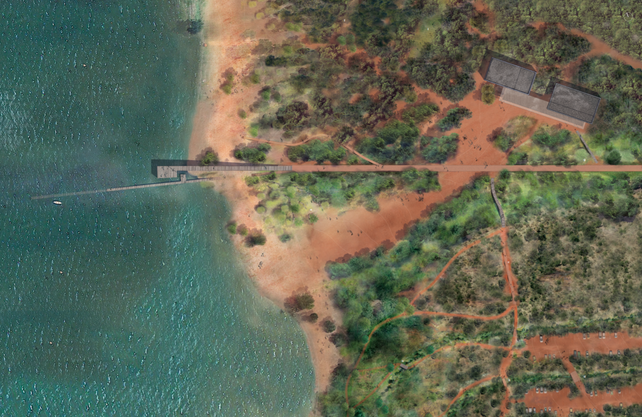 Projet de ponton requalification des berges du Salagou coté Clermont l'Hérault